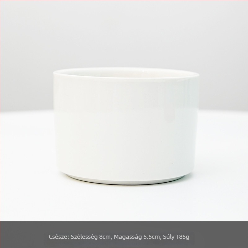 Logónyomtatású kerámia virágtartó; egyszerű porcelán dizájn; asztali vagy padlóra helyezhető; félig kézi gyártás.