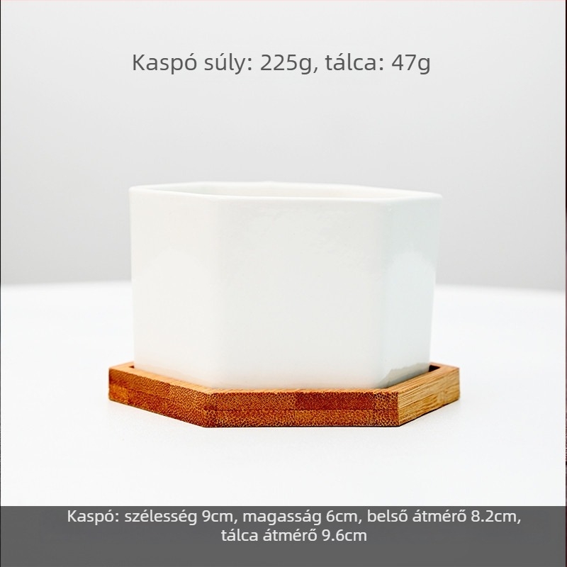 Logónyomtatású kerámia virágtartó; egyszerű porcelán dizájn; asztali vagy padlóra helyezhető; félig kézi gyártás.