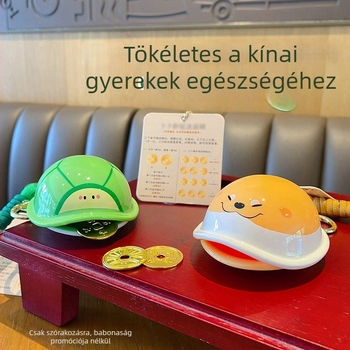 Hundred Mau kulcstartó medál, Money Turtle motívum, cartoon stílus, ABS anyag, önálló csomagolás
