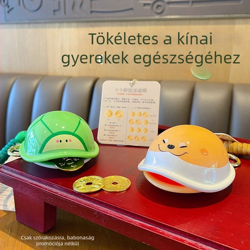 Hundred Mau kulcstartó medál, Money Turtle motívum, cartoon stílus, ABS anyag, önálló csomagolás