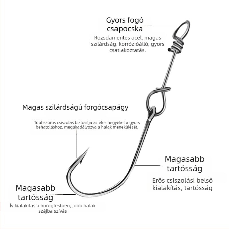 Pontyhorgász horog – dupla horog szegével édesvízi tározóhoz; Treasure in the Lake