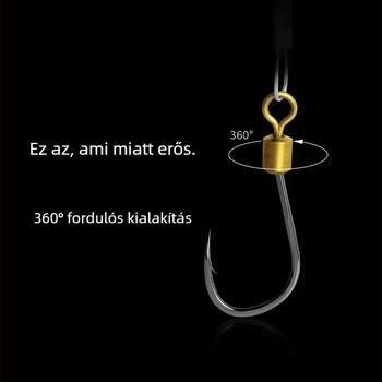 Treasure in the Lake horgászhorog, anti-zavaró acélsodronyos dupla horog, tüskés, tengeri horgászatra hajóról (különbőző méretek)