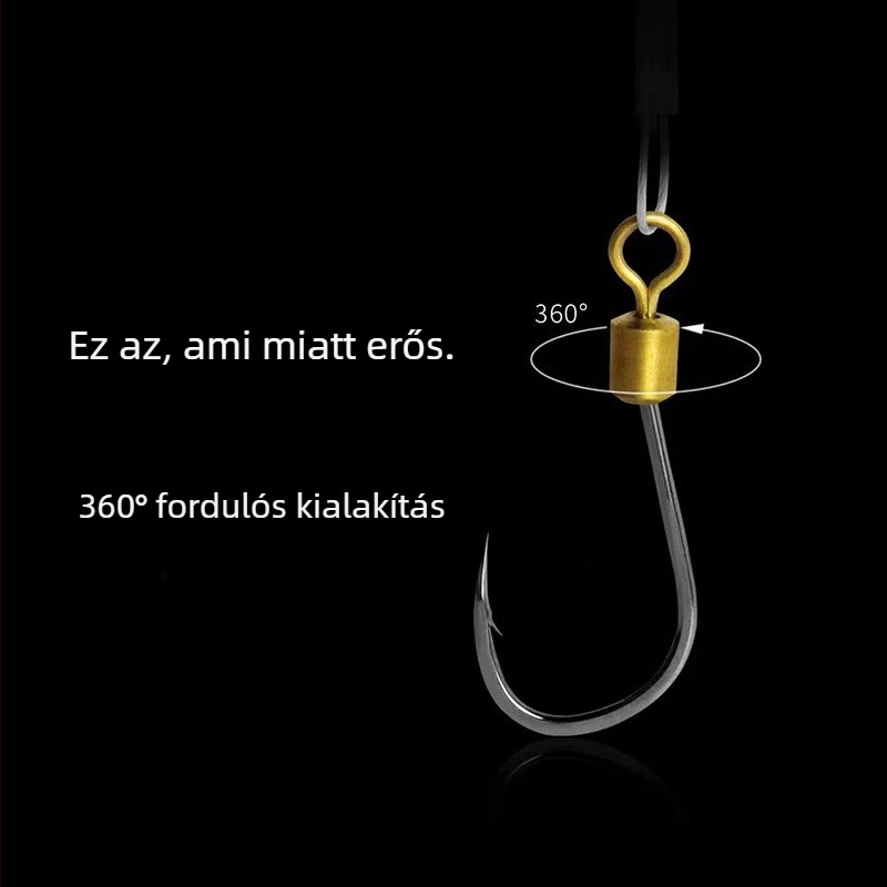 Treasure in the Lake horgászhorog, anti-zavaró acélsodronyos dupla horog, tüskés, tengeri horgászatra hajóról (különbőző méretek)