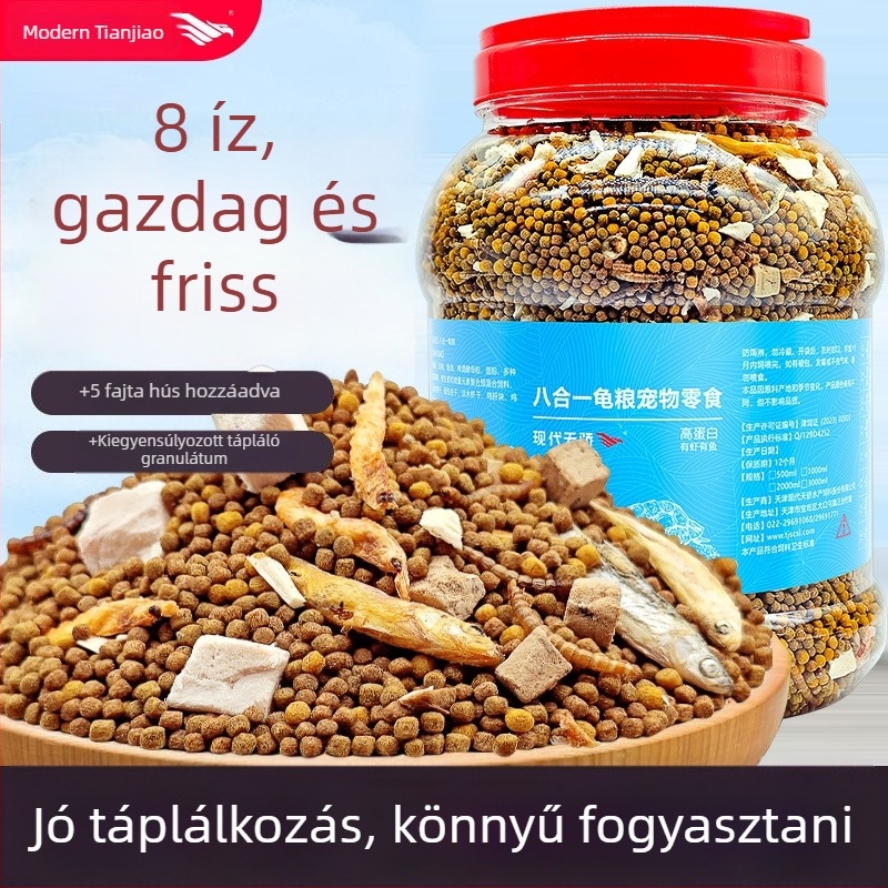 Teknősbéka eledel – szemcsés, akváriumi háziállat eledel, márka Modern Tianjiao