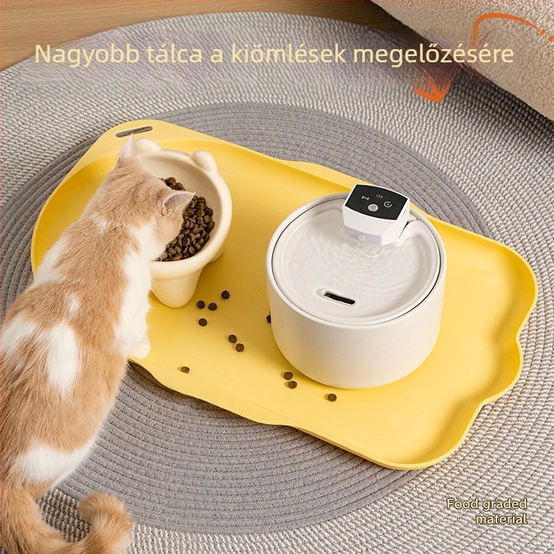 Senwei macska etető alátét, vízálló, csúszásmentes, műanyag, 2 db