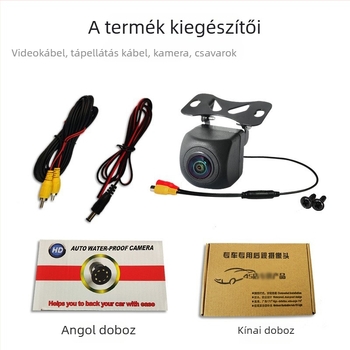 Hátsó kamera Starlight éjszakai látással, 170° fisheye szélesszög, 12V, 720x576 felbontás, tükörkép