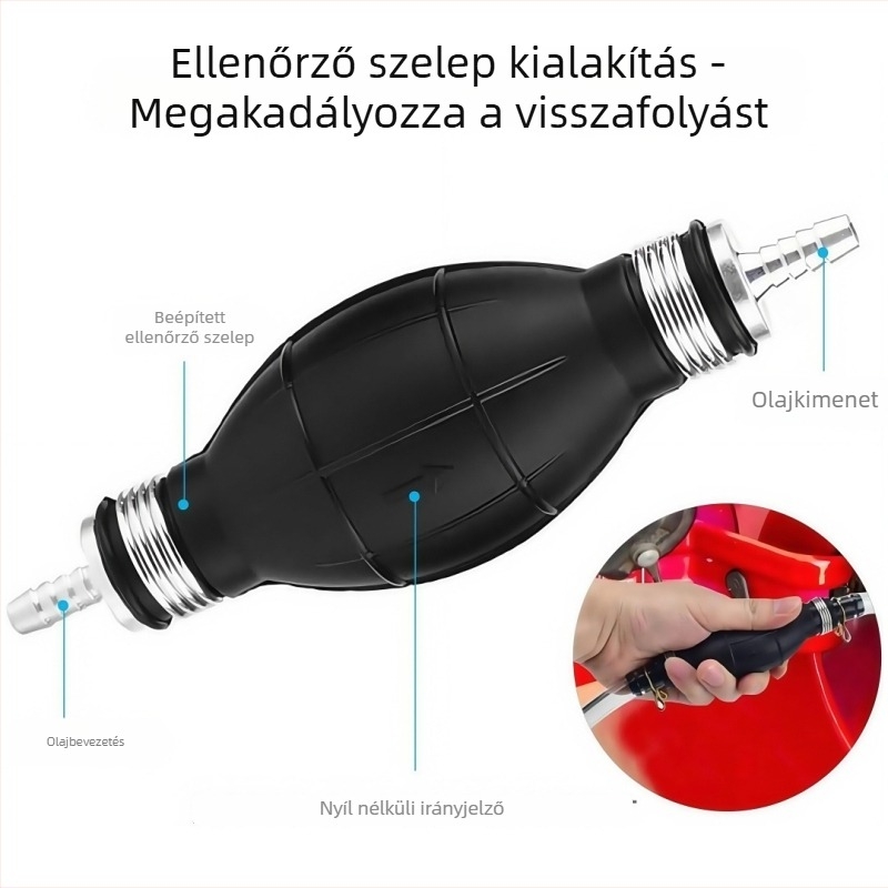 Kézi üzemanyagpumpa kétirányú visszafolyás-szeleppel, gumínium- és alumínium ötvözet testtel, üzemanyag-rendszerekhez autókhoz, helikopterekhez, hajókhoz és motorkerékpárokhoz