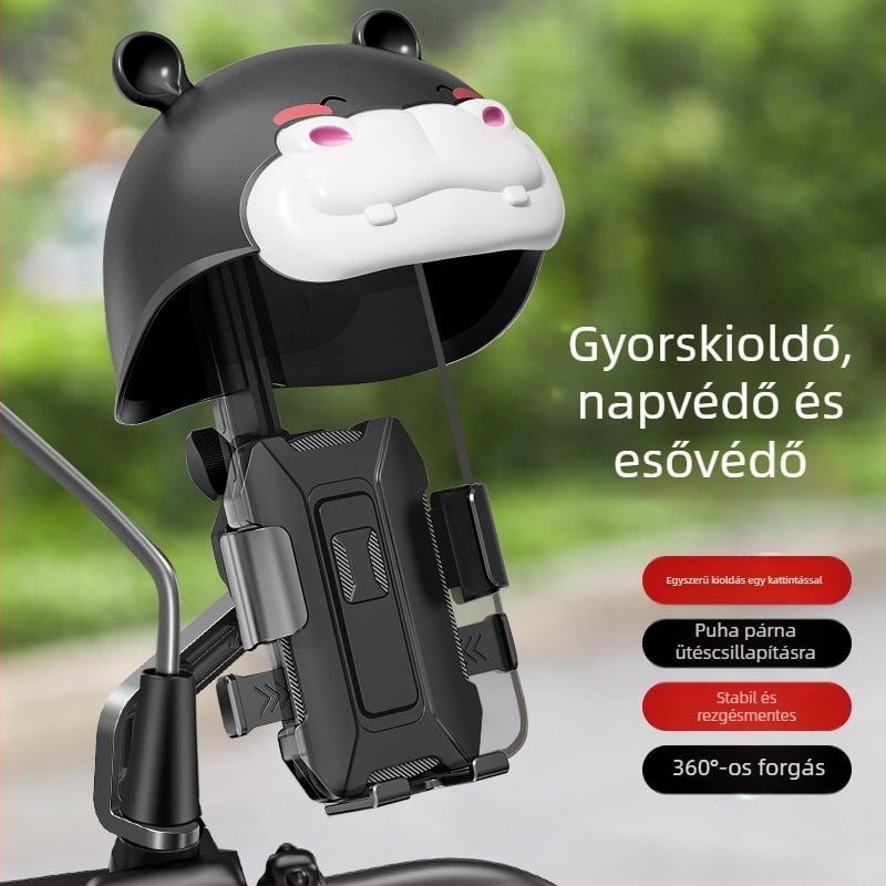Telefon-tartó motorkerékpárokhoz és kerékpárokhoz – fém, minimalist design, rögzített navigációs tartó