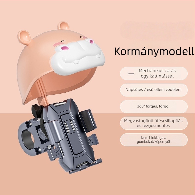 Telefon-tartó motorkerékpárokhoz és kerékpárokhoz – fém, minimalist design, rögzített navigációs tartó