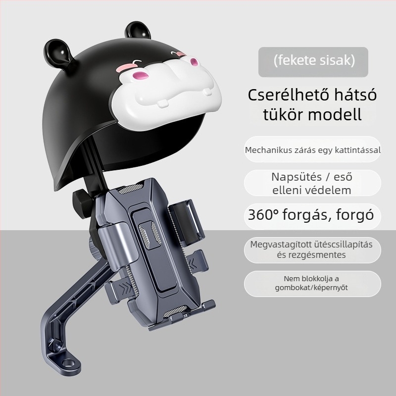 Telefon-tartó motorkerékpárokhoz és kerékpárokhoz – fém, minimalist design, rögzített navigációs tartó
