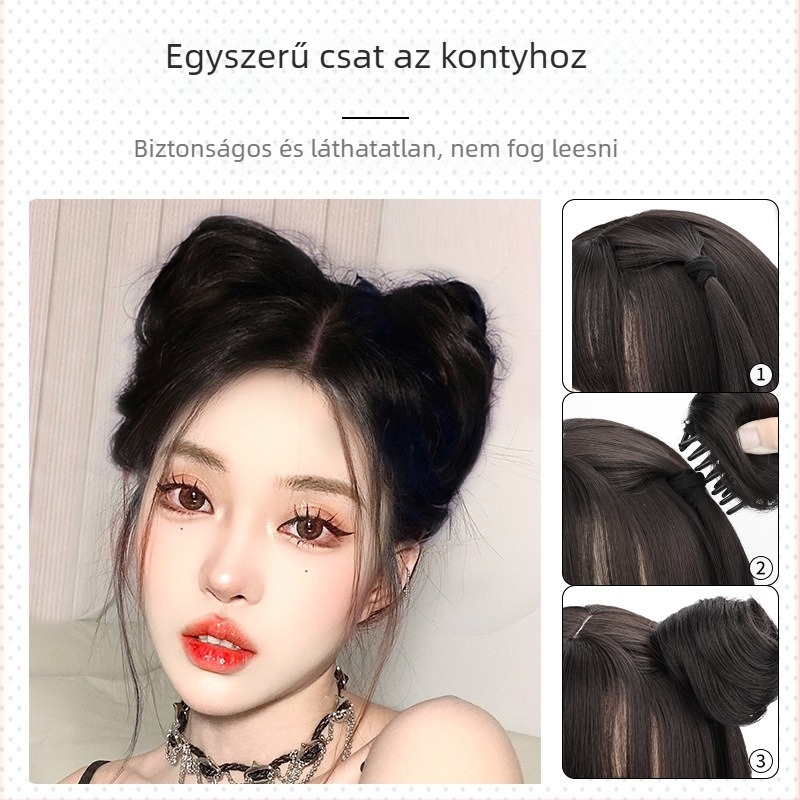 Macskafül hajcsat, rövid paróka, koreai stílus, hőálló huzal