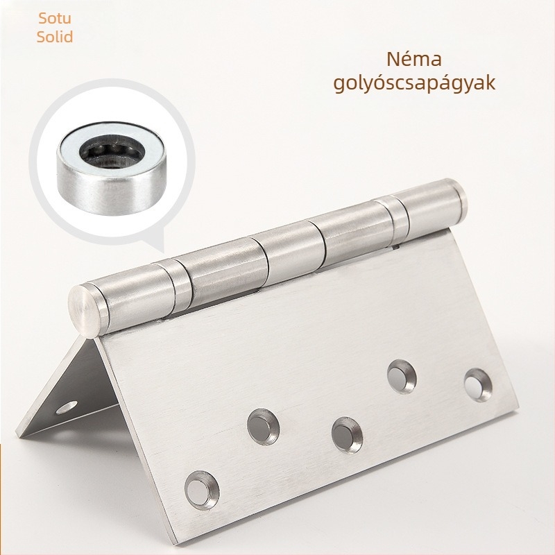 Sotegu Rozsdamentes acél Pánt összecsukható fa ajtókhoz, felület: csiszolt rozsdamentes acél, stílus: modern egyszerű