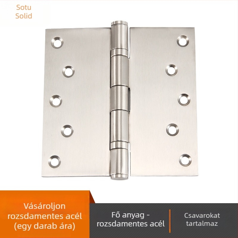 Sotegu Rozsdamentes acél Pánt összecsukható fa ajtókhoz, felület: csiszolt rozsdamentes acél, stílus: modern egyszerű