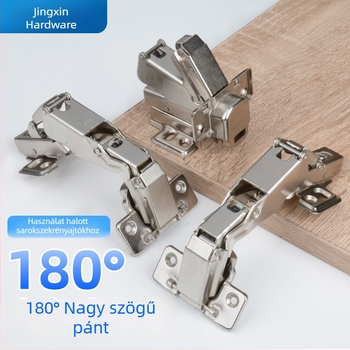 180°-os hidraulikus zsanér szekrényekhez — damperral, hideg hengerelt acélból