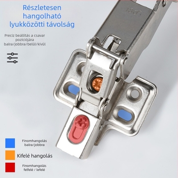 180°-os hidraulikus zsanér szekrényekhez — damperral, hideg hengerelt acélból