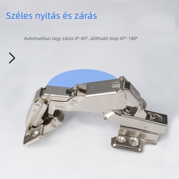 180°-os hidraulikus zsanér szekrényekhez — damperral, hideg hengerelt acélból