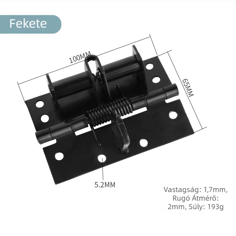 Öntöttvasból készült, rugós önzáró rejtett pánt, többszintes elektroplakálás, Sotegu márka, 90° pozíció