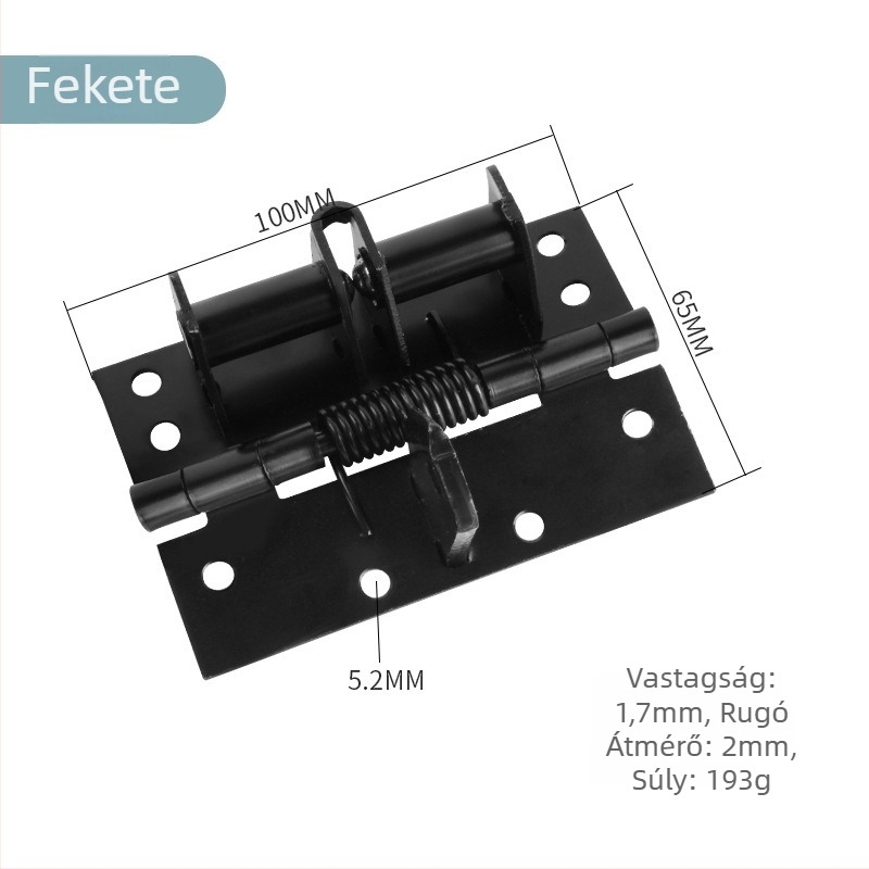 Öntöttvasból készült, rugós önzáró rejtett pánt, többszintes elektroplakálás, Sotegu márka, 90° pozíció
