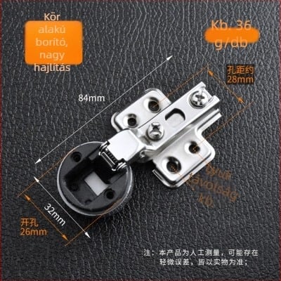 Megsbon üvegajtó csuklópánt, modern és minimalist stílus, anyag: hideg-hengerelt acél, modellek: teljes fedés / félig fedés / beépített