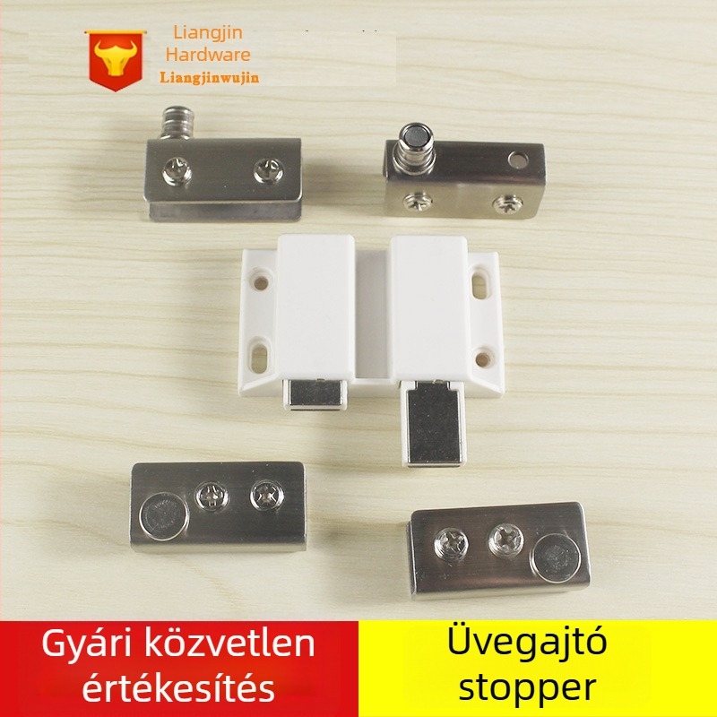 Jingpai üveg vitrines ajtó csap/klipsz – rozsdamentes vagy hidegen hengerelt acél, huzalhúzás és felületkezelés elektroplating, modern minimalista stílus, kompatibilis üveg vitrines ajtóval, magáncímke lehetőség