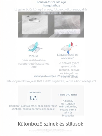 Kapucnis dzseki – vékony, 100% poliészter, természetes táj mintás print, 50% UV védelem