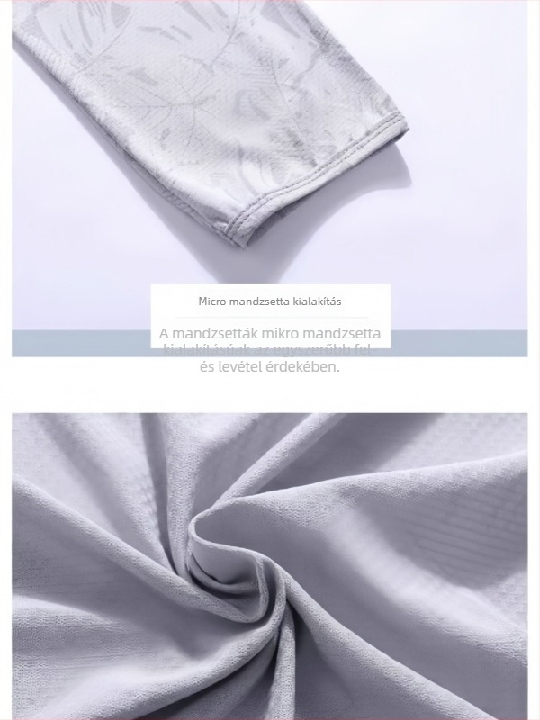 Hálós anyagú UV-védő dzseki (UPF50+; 100% poliészter; vékony anyag; kapucnival)