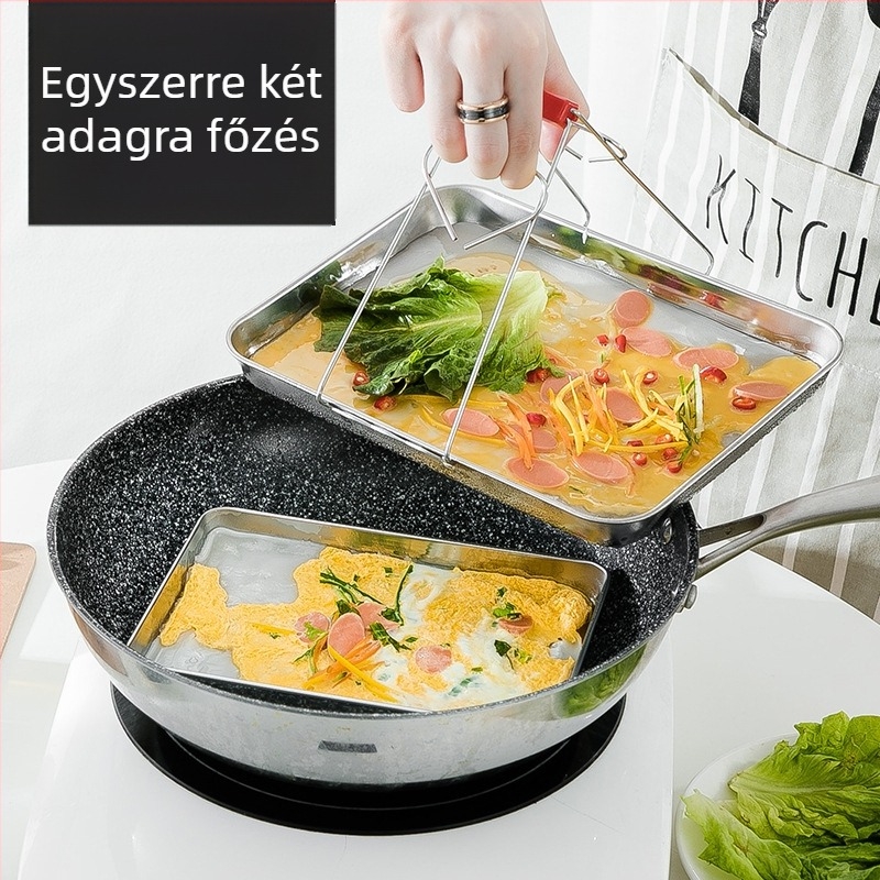 304 rozsdamentes acél párolólemez Dim Sum és rizstészta tekercsekhez | sík aljzat, elektroplatált felület, nyomtatott logó