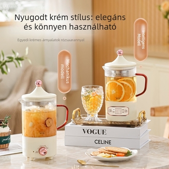 Health Pot multifunkcionális elektromos főző- és teáskanna kis irodához, 800 ml, 300 W, 220 V, Automatikus kikapcsolás, Túlfűtés elleni védelem