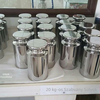 304 rozsdamentes acél súlyok, nem-mágneses, hengeres, nagy pontosság, mérési tartomány 5 kg–1 mg