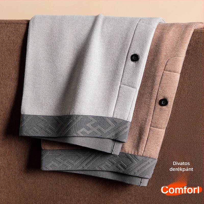 Férfi hosszú fleece-alátétes aláöltözet, testformázó, melegen tartó, poliészter anyag, közepes vastagságú 181-200 g/m2, egyszínű minta