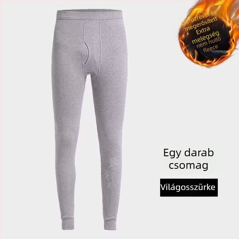 Férfiaknak Slim Fit mindennapi nadrág, középmagas derekú, egyszínű poliészter, ősz 2025