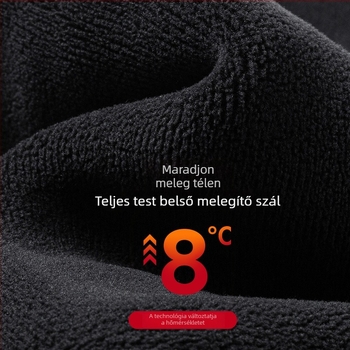 Férfi fleeces nadrág báránygyapjú fleece anyagból, laza szabás, magas derekú, szélálló téli mindennapi nadrág