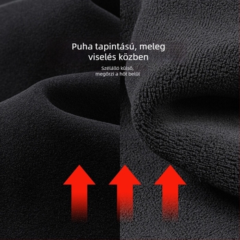 Férfi fleeces nadrág báránygyapjú fleece anyagból, laza szabás, magas derekú, szélálló téli mindennapi nadrág