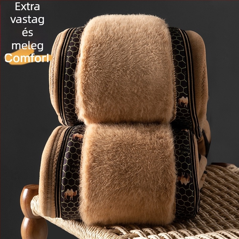 Férfiaknak szóló extrán vastag fleece-béléssel ellátott termo nadrág, magas derék, háromrétegű kationikus poliészter, velúr bélés, télen melegen tart