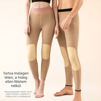 Uniszex fleece bélelt thermo nadrág téli alapréteghez, poliészter anyag, 90–95% poliészter, vastagság 201–250 g/m2