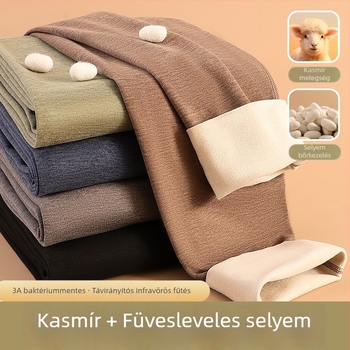 Férfi kasmír termális nadrág, dupla rétegű, antibakteriális és meleg, vastag szövet 251–300 g/m²
