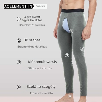 Férfi meleg pamut nadrág, egyrétegű, vast anyagú 201-250 g/m2, 90-95% pamut, egyszínű