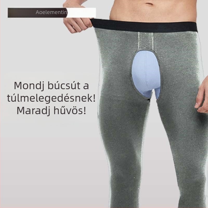 Férfi meleg pamut nadrág, egyrétegű, vast anyagú 201-250 g/m2, 90-95% pamut, egyszínű