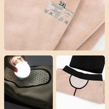 Grafén termoszárú nadrág fleece béléssel, magas derekú, dupla rétegű poliészter, térd- és derékvédelmet nyújt