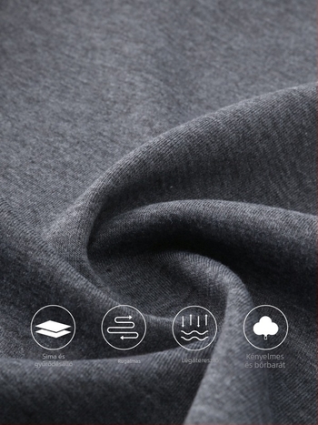 Férfi sportos külső ruha, lazán szabott, állógallér, cipzár, poliészter 94%+