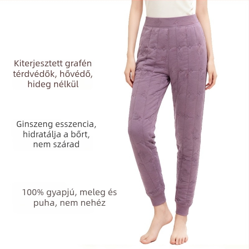 Uniszex gyapjú termoszabad nadrág bársonyos béléssel, 3 rétegű felépítés, 95–100% gyapjú, extra vastag 501–600 g/m²