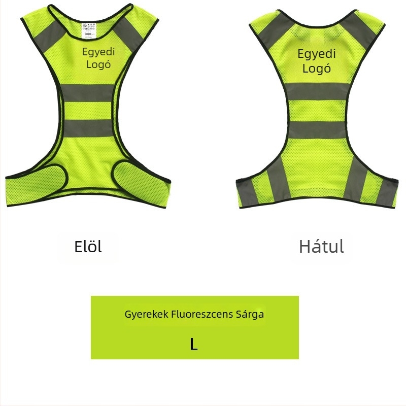 Hálóanyagú fényvisszaverő biztonsági mellény éjszakai futáshoz és kerékpározáshoz | hálóanyag; fényvisszaverő csík; modell MAM-1028; márka mam-safety/Meianming; testreszabható feldolgozás