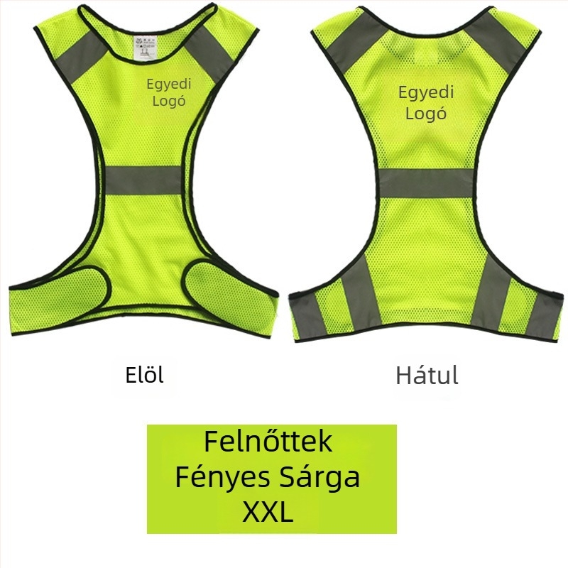 Hálóanyagú fényvisszaverő biztonsági mellény éjszakai futáshoz és kerékpározáshoz | hálóanyag; fényvisszaverő csík; modell MAM-1028; márka mam-safety/Meianming; testreszabható feldolgozás