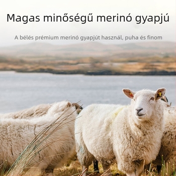 Termális gyapjú mellény hátsó és hasi védelmi funkciókkal, háromrétegű, V-nyakú pulóver, velúr bélés