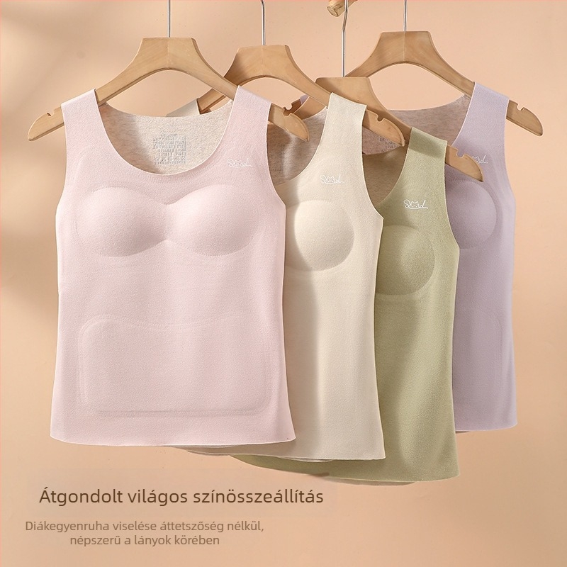 Melegítő mellény kapucnival lányoknak 13–18 évesek, kettős rétegű, vastag poliészter anyag 251–300 g/m2, anti-statikus, antibakteriális, melegen tart, mellkas párna