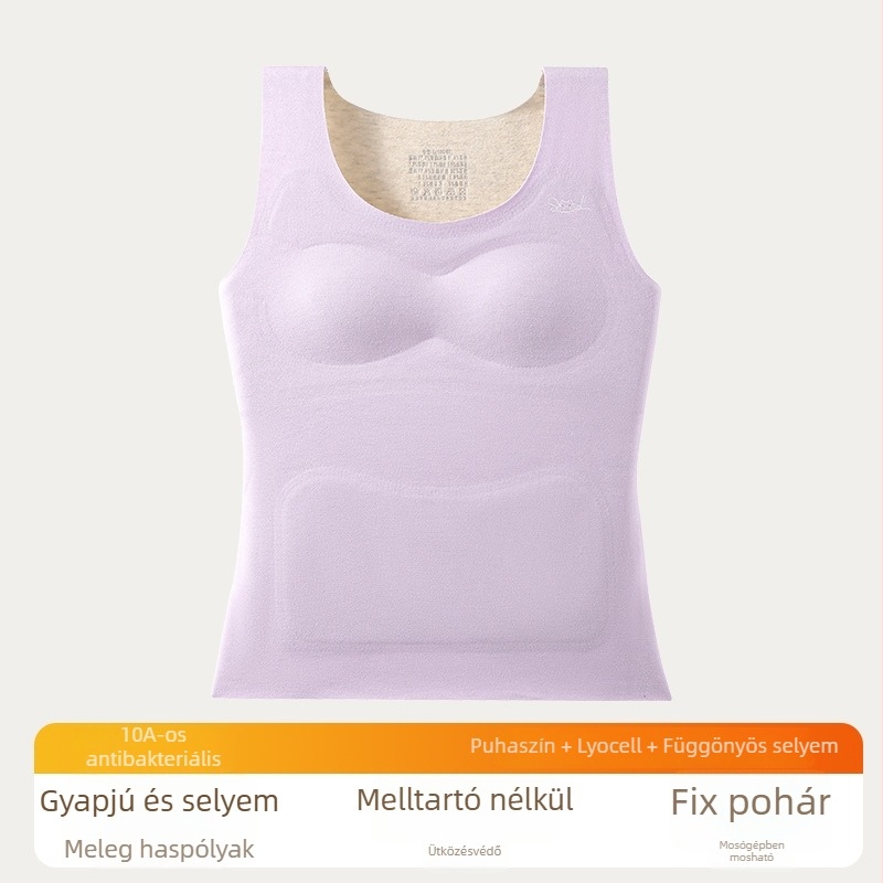 Melegítő mellény kapucnival lányoknak 13–18 évesek, kettős rétegű, vastag poliészter anyag 251–300 g/m2, anti-statikus, antibakteriális, melegen tart, mellkas párna