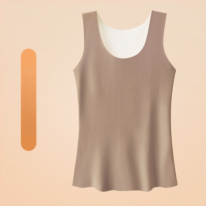 Női nylonból készült meleg mellény fleece-béléssel, varrat nélküli kivitel, kerek nyakú, vastagság 201–250 g/m²