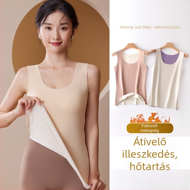 Női De Velvet termikus mellény, fleece-béléssel, kerek nyakú, poliészter 90–95%, középsúlyú 181–200 g/m², testformázó