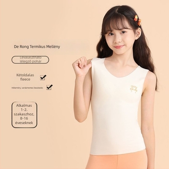 Sima termikus mellény, mellkas párnákkal, dupla rétegű akril anyagból, vastag 201–250 g/m²