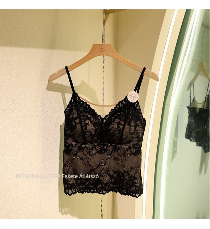 Csipkés Camisole V-nyakú, Nylon, Ultra vékony 81–100 g/m², varratmentes, 2025 ősz